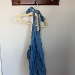 Blue Halter Jumpsuit